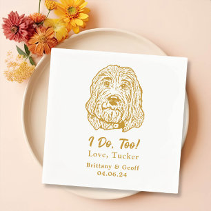 Guardanapo De Papel Labradoodle Cão Desenho Mão Personalizado Napkins
