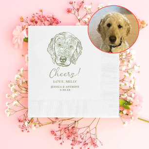 Guardanapo De Papel Labradoodle Dog Personalised Cheers Napkins