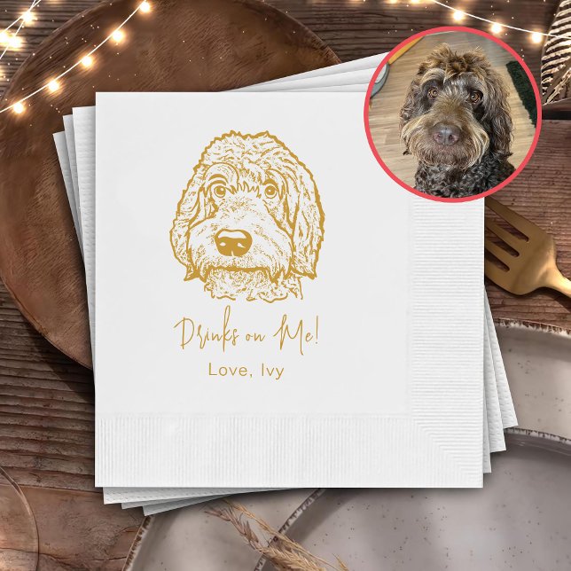 Guardanapo De Papel Labradoodle Dog Personalizado (Criador carregado)