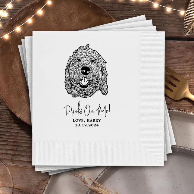 Guardanapo De Papel Labradoodle Dog Personalizado Eu Faço Muito Napkin (Criador carregado)