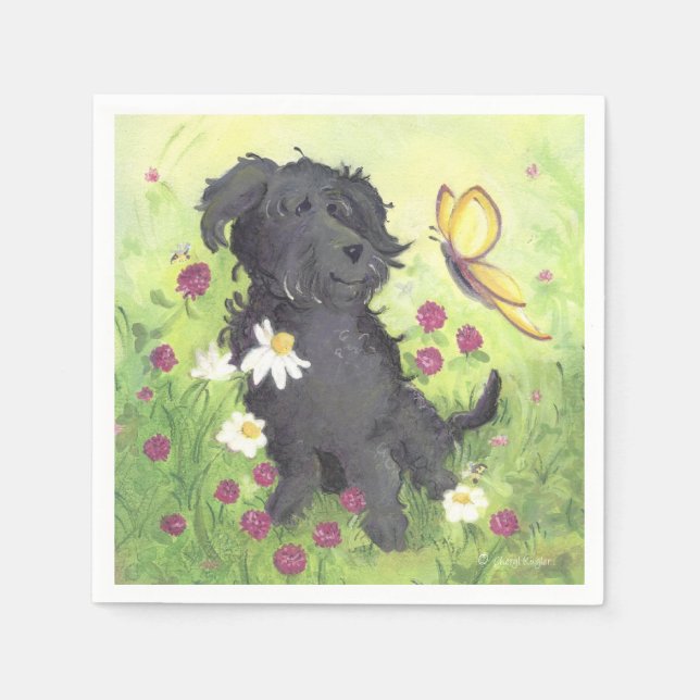 Guardanapo De Papel Labradoodle Doodle Dog / Paper Napkins (Frente)