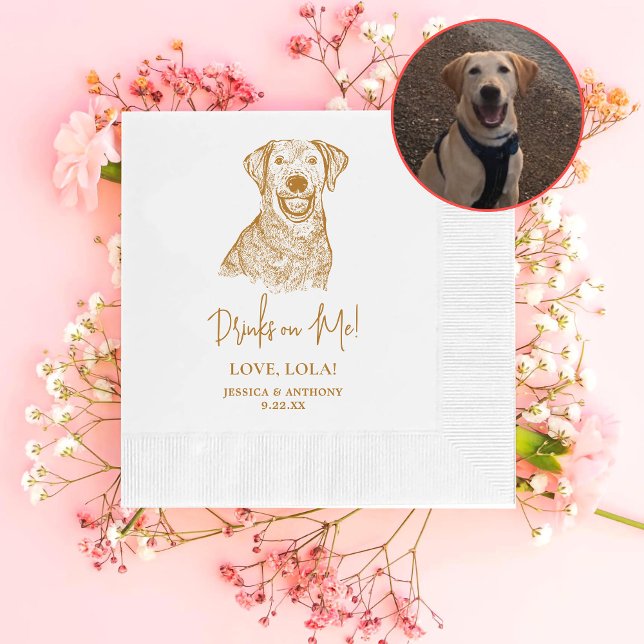 Guardanapo De Papel Labrador Cachorro - Bebidas Personalizadas em Mim (Criador carregado)