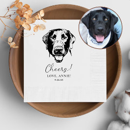 Guardanapo De Papel Labrador Dog Personalizado Cheers Napkins