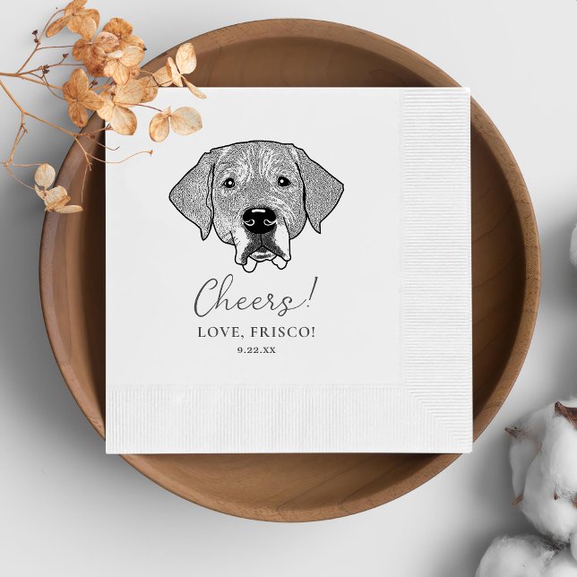 Guardanapo De Papel Labrador Dog Personalizado Cheers Napkins (Criador carregado)