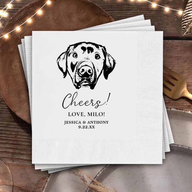 Guardanapo De Papel Labrador Dog Personalizado Cheers Napkins (Criador carregado)
