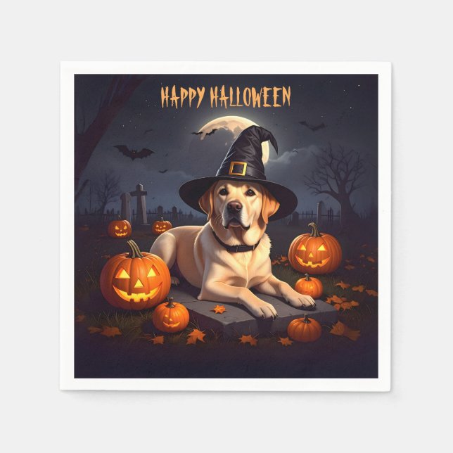 Guardanapo De Papel Labrador Halloween (Frente)