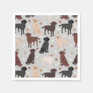 Guardanapo De Papel Labrador Retriever Paws e Ossos Napkins