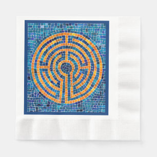 Guardanapo De Papel LABYRINTH IV - Papel de almofada cunhado Napkin -