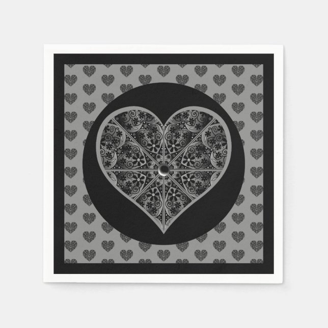 Guardanapo De Papel Lace Black Cerâmico (Frente)