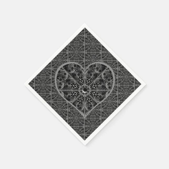 Guardanapo De Papel Lace Black Cerâmico (Canto)