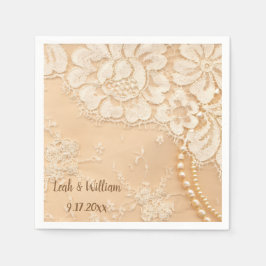 Guardanapo De Papel Lace e Pearls