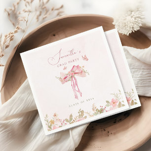 Guardanapo De Papel Laço rosa coquette FLORAL formatura