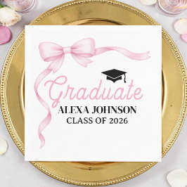 Guardanapo De Papel Laço Rosa Turma de 2026 Graduação