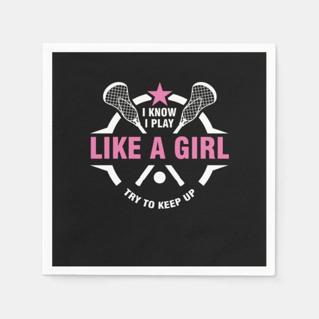 Guardanapo De Papel Lacrosse Ball Gameplay Sports Competition Gift I K (Frente)