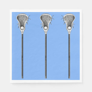 Guardanapo De Papel Lacrosse Light Blue Team Napkins