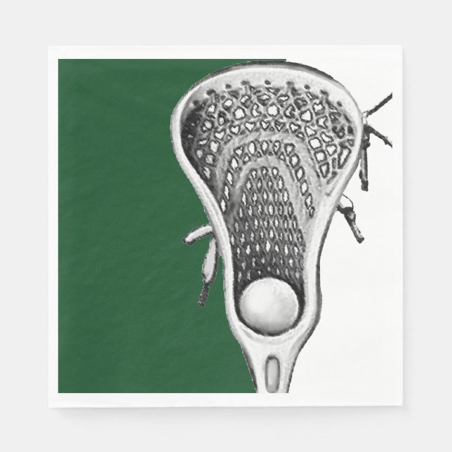 Guardanapo De Papel Lacrosse Party Green (Frente)