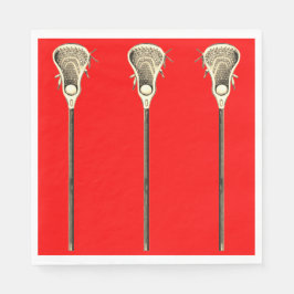 Guardanapo De Papel Lacrosse Red Team Napkins