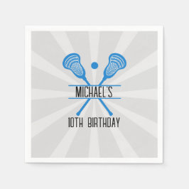 Guardanapo De Papel Lacrosse Sports Birthday
