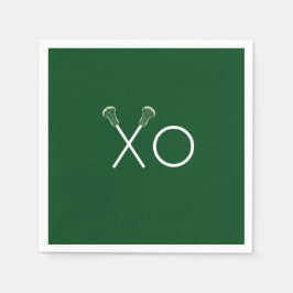 Guardanapo De Papel Lacrosse Team Green