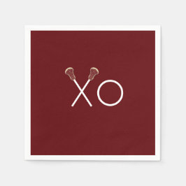 Guardanapo De Papel Lacrosse Team Maroon