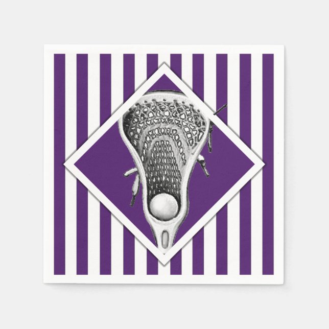 Guardanapo De Papel Lacrosse Team Purple (Frente)