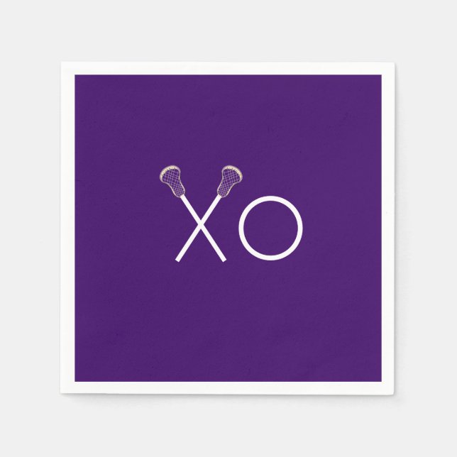 Guardanapo De Papel Lacrosse Team Purple (Frente)