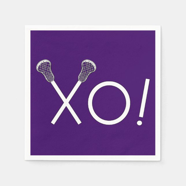 Guardanapo De Papel Lacrosse Team Purple (Frente)