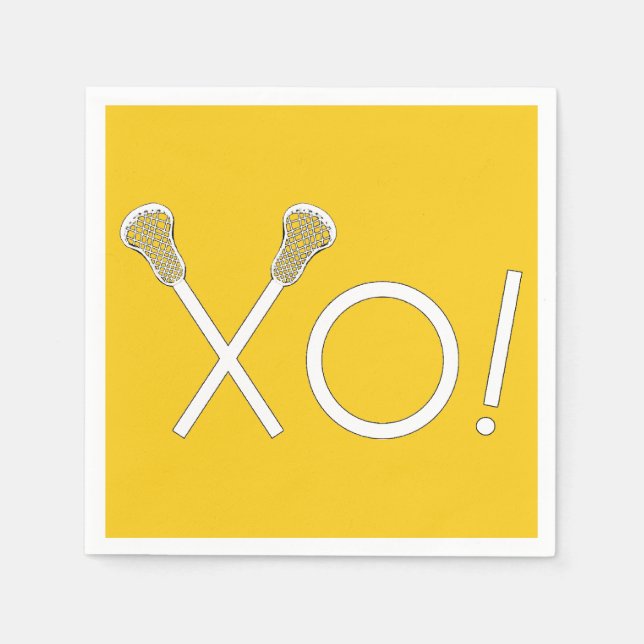 Guardanapo De Papel Lacrosse Team Yellow (Frente)