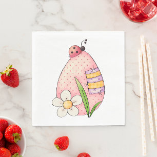 Guardanapo De Papel Lady Bug Easter Egg