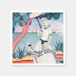 Guardanapo De Papel Lady with Dalmatian Dog - Helen Dryden