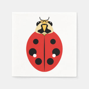 Guardanapo De Papel Ladybug Beetle Red