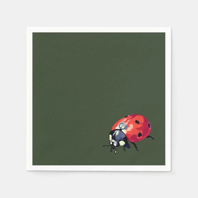 Guardanapo De Papel Ladybug Cocktail Paper Napkins (Frente)