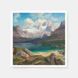 Guardanapo De Papel Lago Gosau Com Vista Do Dachstein Massif