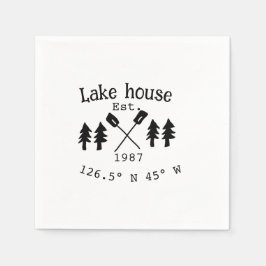 Guardanapo De Papel Lago House ets. Data ano em que as coordenadas per