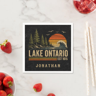 Guardanapo De Papel Lago Ontario Vintage Grandes Lagos Vida no Lago