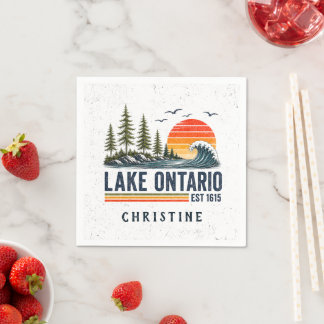 Guardanapo De Papel Lago Ontario Vintage Grandes Lagos Vida no Lago