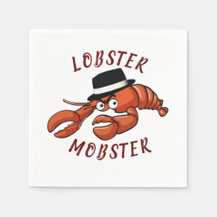Guardanapo De Papel Lagosta Magosta 🦞 Gangster De Cartoon De Olhos Am