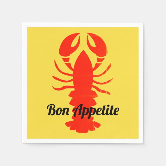 Guardanapo De Papel Lagosta Napkins (Frente)