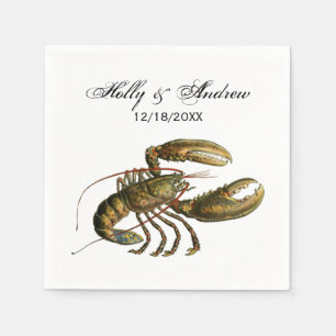 Guardanapo De Papel Lagosta Vintage #3 Desenho
