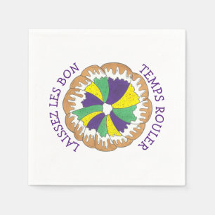 Guardanapo De Papel Laissez Les Bon Temps Rouler Mardi Gras King Cake
