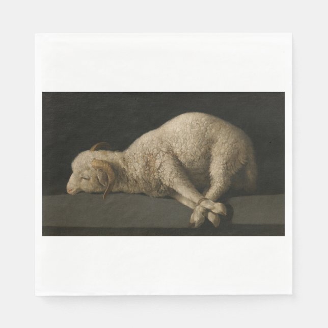Guardanapo De Papel Lamb de Deus (Agnus Dei) (Animais Sacrificados) (Frente)
