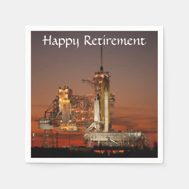 Guardanapo De Papel Lançamento do ônibus espacial Atlantis NASA (Frente)