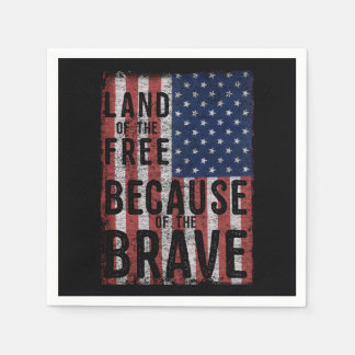 Guardanapo De Papel Land Of The Free Because Of The Brave