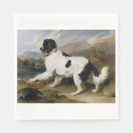 Guardanapo De Papel Landseer Newfoundland Dog (Black and White Animal)