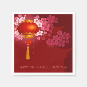 Guardanapo De Papel Lanternas Hao Dao Happy Vietnamita Ano Novo PPN