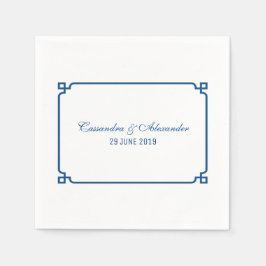 Guardanapo De Papel Lapis Blue Deco Chic Wedding