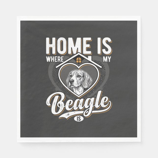 Guardanapo De Papel Lar é Onde Meu Beagle Está_1 (Frente)