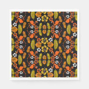 Guardanapo De Papel Laranja Brilhante Tropical Padrão