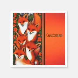 Guardanapo De Papel Laranja Divertida Foxy