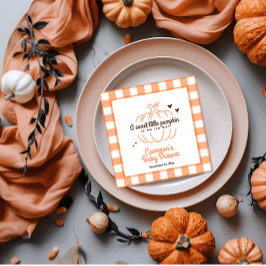 Guardanapo De Papel Laranja Doce Pequena Abóbora Outono Baby Shower